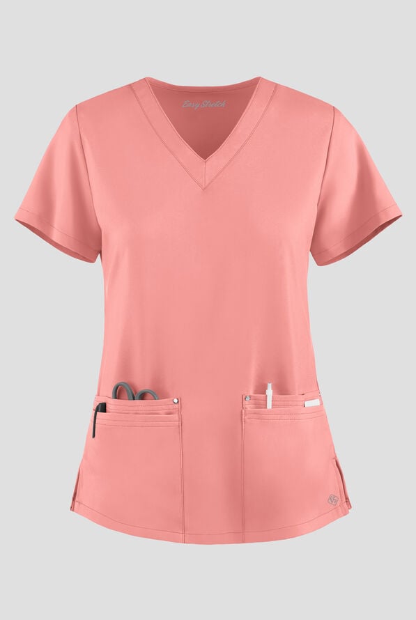 Top/Filipina Quirurgico Easy Stretch Lina cuello V con 4 bolsas para mujer