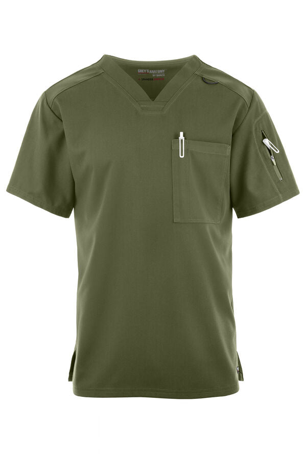 Top/Filipina Quirúrgica Grey´s Anatomy by Barco Stretch con 2 Bolsas para hombre GRST079