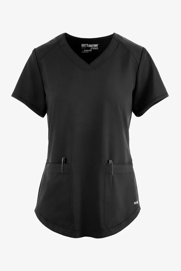 Top/Filipina Quirúrgica Grey´s Anatomy by Barco cuello V y dos bolsas para mujer GSS180
